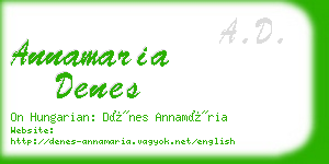 annamaria denes business card